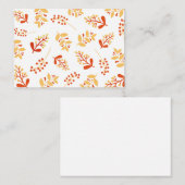 レトロ オートム フラワーズ 2 ノート カード (正面/裏面)