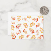 レトロ オートム フラワーズ 2 ノート カード (正面/裏面インサイチュ)