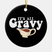 レトロ オールグレイビー ベイビー ヴィンテージ オータム サンクスギビング セラミックオーナメント (正面)