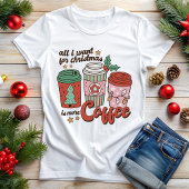 レトロ オール アイ ウォント フォー クリスマス コーヒー ラバー トライブレンドＴシャツ