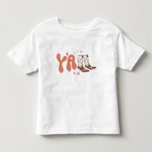 レトロ「オール」トドラーTシャツとブーツデザイン トドラーTシャツ