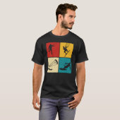 レトロ カイトサーフィン カイトボーディング Tシャツ (正面フル)