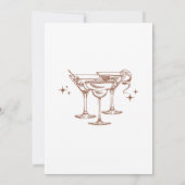 レトロ カクテル ヴィンテージ ブラウン ブライズメイド 週末 招待状 (裏面)