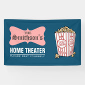 レトロ カスタマイズ ファミリー ネーム ホーム シアター 横断幕 (横)