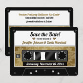 レトロ カセットテープ 結婚式 Save the Date 招待状 (正面/裏面)