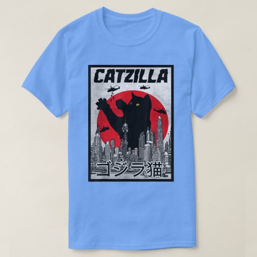 レトロ・カチラ・キャット・モンスター Tシャツ (デザイン正面)