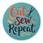 レトロ"カットソー繰り返し"裁縫恋人デザイン セラミックノブ (正面)