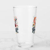 レトロ 「カット・縫う・リピート」 縫うのが好きな人のためのデザイン タンブラーグラス (左)