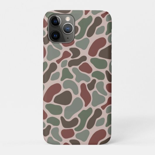 レトロ カモフラージュ (赤 緑) Case-Mate iPhoneケース (裏)