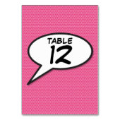 レトロ カラフル コミックブック ポップアート ピンク テーブルナンバー (裏面)