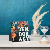レトロ カラフル シンプル 声明 ポリティクス デモクラシー フォトプラーク (インサイチュ)