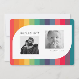 レトロ カラフル ジオメトリック シェイプ フォト シーズンカード