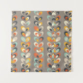 レトロ カラフル ジオメトリック シェイプ - モダンな美観 タペストリー (正面)