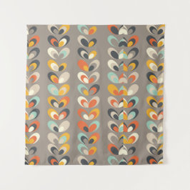 レトロ カラフル ジオメトリック シェイプ - モダンな美観 タペストリー