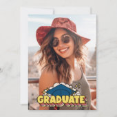 レトロ カラフル フォト 卒業パーティー 招待状 (正面)