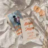 レトロ カラフル ボールド ブライト ファンキー モダン ウェディング 招待状