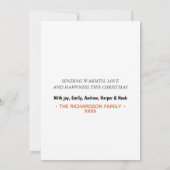 レトロ カラフル メリー＆ブライト ヴィンテージ クリスマス 招待状 (裏面)