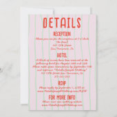 レトロ カラフル 描かれた マルティーニ オールインワン ウェディング 招待状 (裏面)