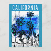 レトロ カリフォルニア ヴィンテージ トラベル ポスター ポストカード (正面)