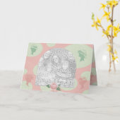  レトロ  カード (黄色い花)