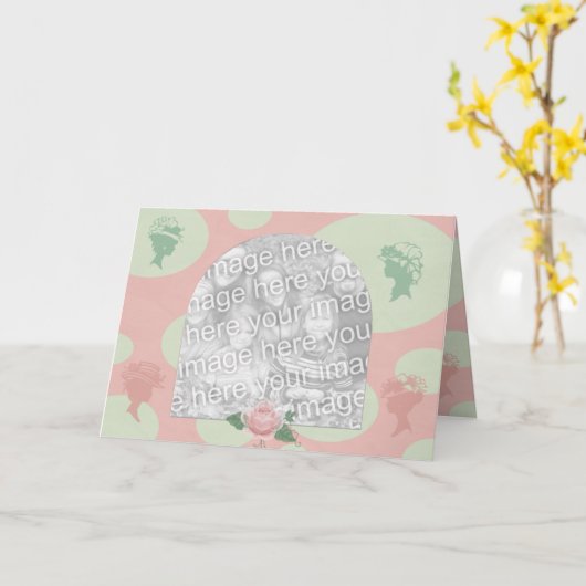  レトロ  カード (黄色い花)