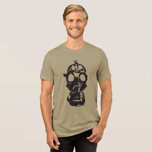 レトロ・ガス・マスクでエギークール・ビーブを抱き締める トライブレンドTシャツ