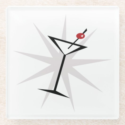 レトロ ガラスコースター (正面)