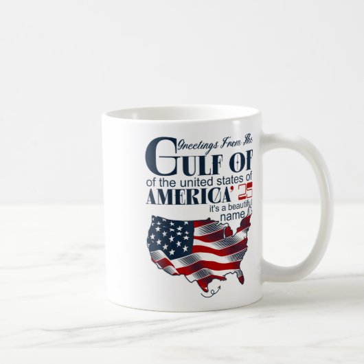 レトロ ガルフ アメリカ合衆国 おもしろい メキシコ湾 7月 コーヒーマグカップ (右)
