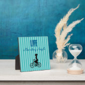 レトロ・ガール・サイクリスト – 人生は自転車に乗るようなもの フォトプラーク (インサイチュ)