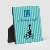 レトロ・ガール・サイクリスト – 人生は自転車に乗るようなもの フォトプラーク (正面)