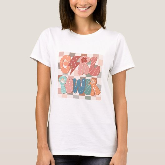 レトロ ガール パワー Tシャツ (正面)
