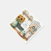 レトロ キッチン ブライダル シャワー ペーパーナプキン スタンダードカクテルナプキン (角)