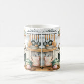 レトロ キッチン プレートとひまわり コーヒーマグカップ (中央)