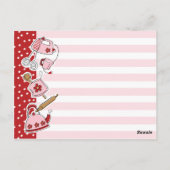 レトロ キッチン レシピ ポストカード (裏面)