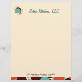 レトロ キッチン 便箋 レターヘッド