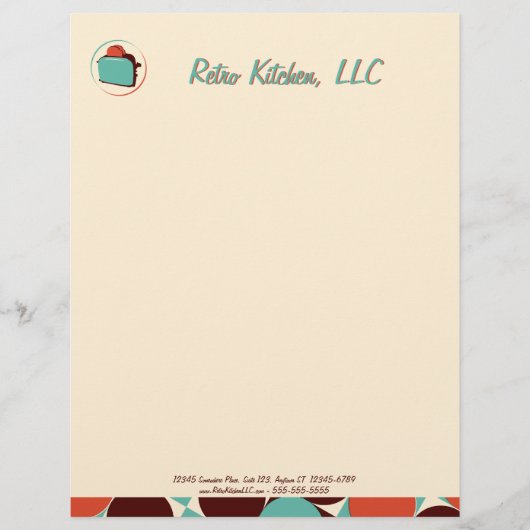 レトロ キッチン 便箋 レターヘッド (正面)