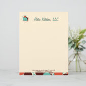 レトロ キッチン 便箋 レターヘッド (スタンド正面)