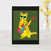 レトロ・キャッ遊ツ・ギター カード (黄色い花)