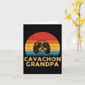 レトロ キャバション おじいちゃん 犬好き 爪パパ 父の日 カード (黄色い花)