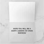 レトロ キャンピング トレーラー 誕生日 グリーティング カード (内部)