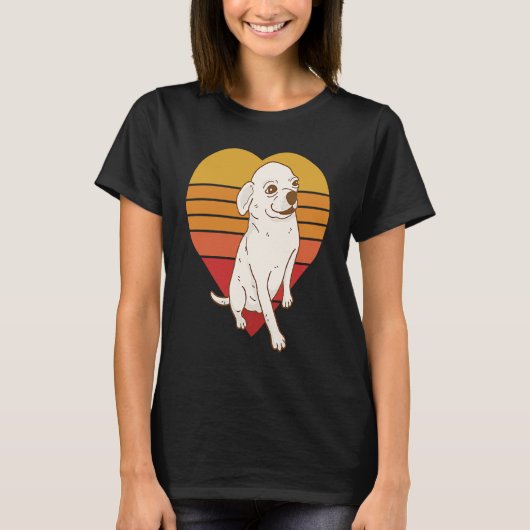 レトロ キュート チワワ Tシャツ (正面)