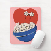 レトロ キュート ユーモア、映画のお供にポップコーン！ マウスパッド (マウス)