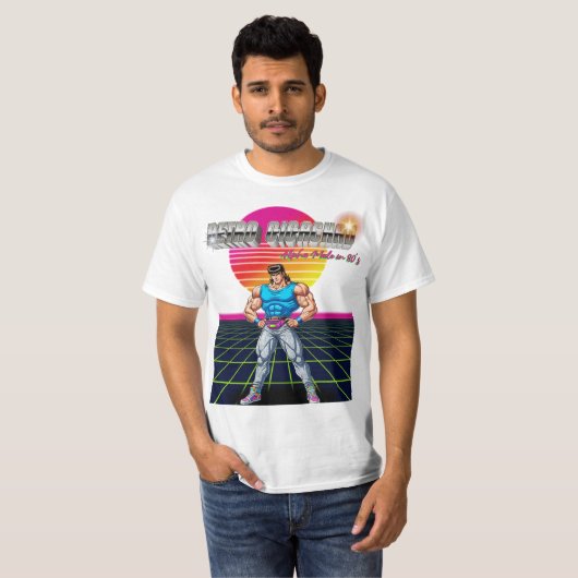 レトロ ギガチャド Tシャツ (正面フル)
