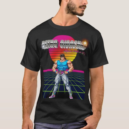 レトロ ギガチャド Tシャツ (正面)