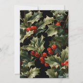 レトロ クラシック かわいい クリスマス ツリー 招待状 (裏面)