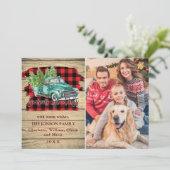 レトロ クラシック クリスマス トラック ラスティック グリーティング (スタンド正面)