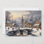 レトロ クラシック スノー ウィンター ワンダーランド オーダーメイド シーズンカード (正面)