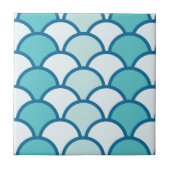 レトロ,クラシック,パターン,ティール(緑がかった色),ヴィンテージ タイル (正面)