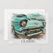 *~* レトロ クラシック ヴィンテージ アンティーク ペイント オールド ポストカード (正面/裏面)