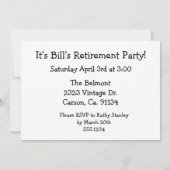 レトロ クラシック 70's カー 引退 誕生日パーティー 招待状 (裏面)